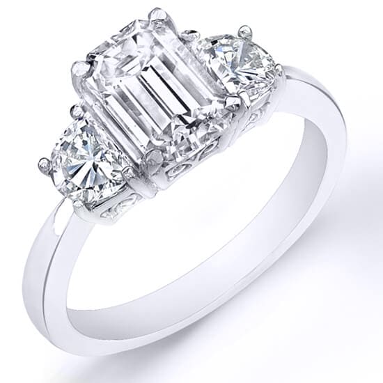 Emerald cut engagement on sale rings h samuel