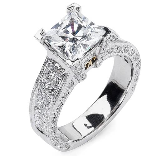 Wide shank hot sale engagement rings