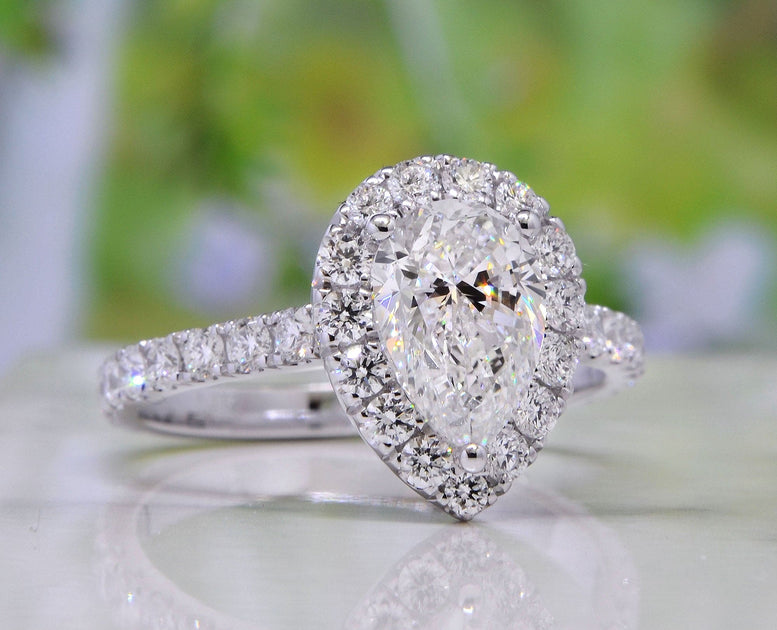 10 carat pear shaped store diamond ring