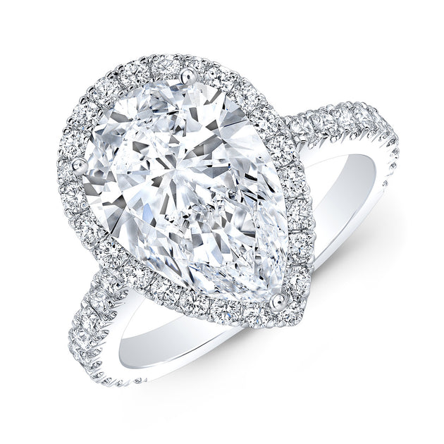 Pear Halo Engagement Rings | Pear Shaped Halo Engagement Ring ...