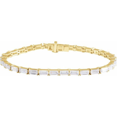 Lab Grown Baguette Cut Tennis Bracelet (6.20 Ctw.)