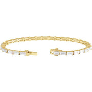 Lab Grown Baguette Cut Tennis Bracelet (6.20 Ctw.)