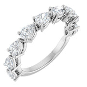 2.00 Ctw Half Eternity Pear Shape Diamond Ring