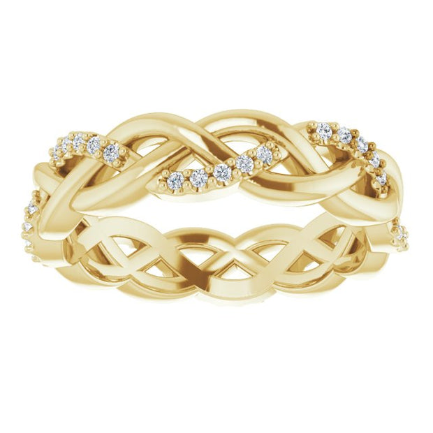 Braided One Row Diamond Eternity Band (0.20 ctw)