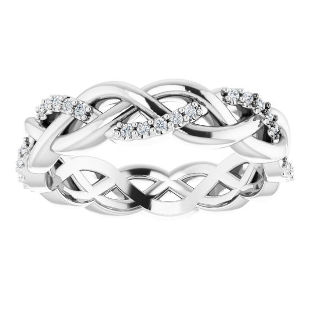 Braided One Row Diamond Eternity Band (0.20 ctw)