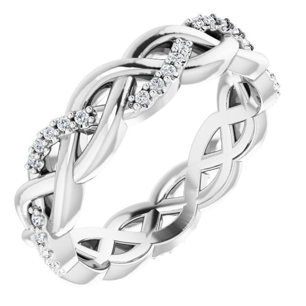 Braided One Row Diamond Eternity Band (0.20 ctw)