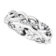 Braided One Row Diamond Eternity Band (0.20 ctw)