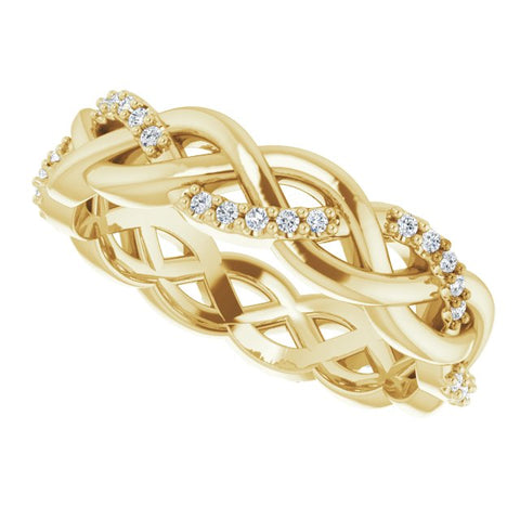 Braided One Row Diamond Eternity Band (0.20 ctw)