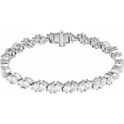 Lab Grown Twin Pear Cut Tennis Bracelet (9.5 Ctw.)