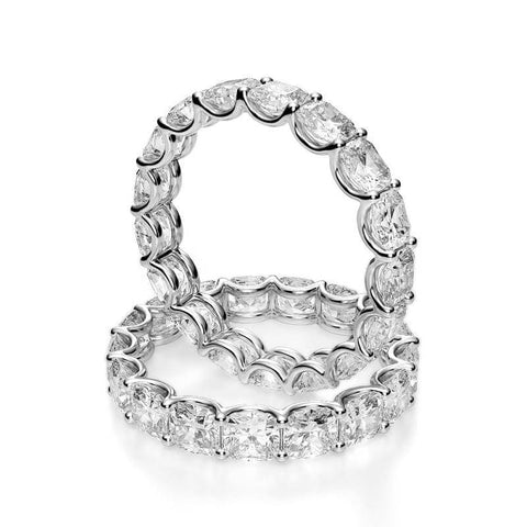 Lab Grown Eternity Band Cushion Cut