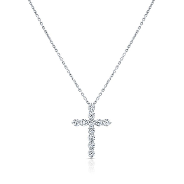 2.20 Ctw Diamond Cross Pendant With Chain