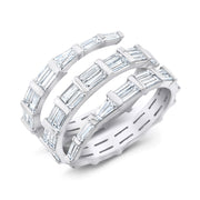 Wrap Around Diamond Ring with Baguettes