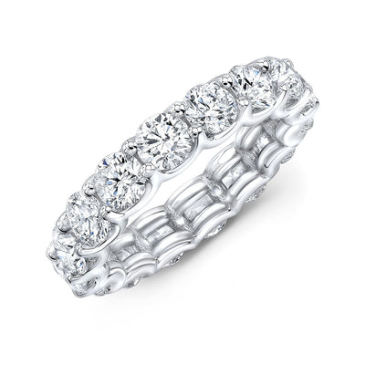 4.0 Ct.  U-Setting Round Brilliant Diamond Eternity Ring