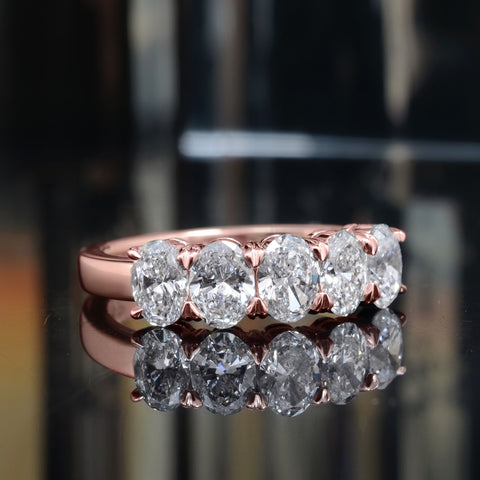 18ct Rose gold Toi et Moi Diamond ring. .50ct diamonds. One modern sto –  swalk.ie
