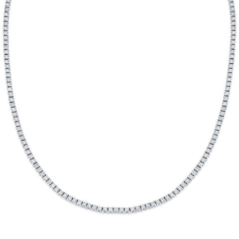 5 Carats Round Cut Diamond Tennis Necklace