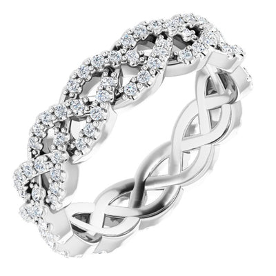 Braided Diamond Eternity Band (0.50 ctw)