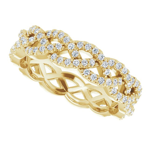 Braided Diamond Eternity Band (0.50 ctw)