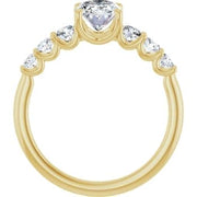 2.40 Ctw. Oval Diamond U-Set Engagement Ring G Color VS1 GIA Certified