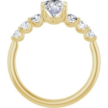 2.60 Ctw. Oval Diamond U-Set Engagement Ring J Color VVS1 GIA Certified