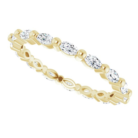 Marquise Cut Diamond Eternity Ring East-West F-G,VS (0.50 Ctw)