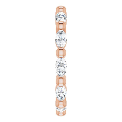 Marquise Cut Diamond Eternity Ring East-West F-G,VS (1.00 Ctw)