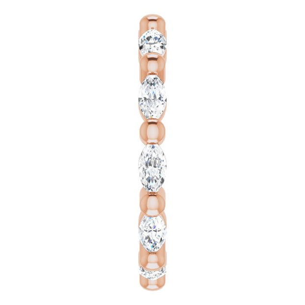 Marquise Cut Diamond Eternity Ring East-West F-G,VS (1.00 Ctw)