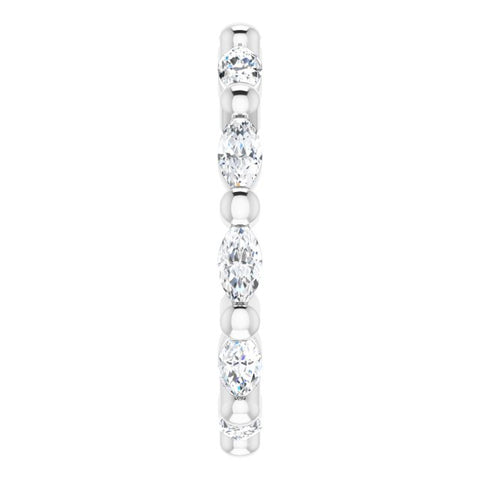 Marquise Cut Diamond Eternity Ring East-West F-G,VS (1.00 Ctw)