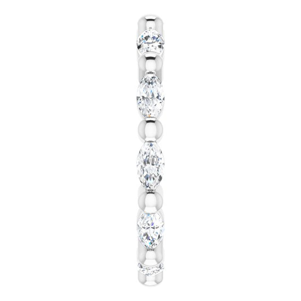 Marquise Cut Diamond Eternity Ring East-West F-G,VS (1.00 Ctw)