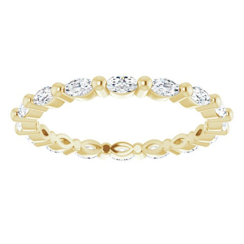 Marquise Cut Diamond Eternity Ring East-West F-G,VS (0.50 Ctw)