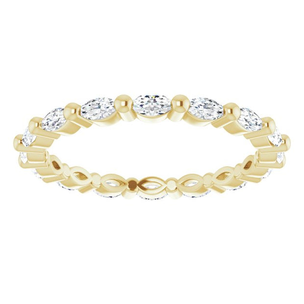 Marquise Cut Diamond Eternity Ring East-West F-G,VS (0.50 Ctw)