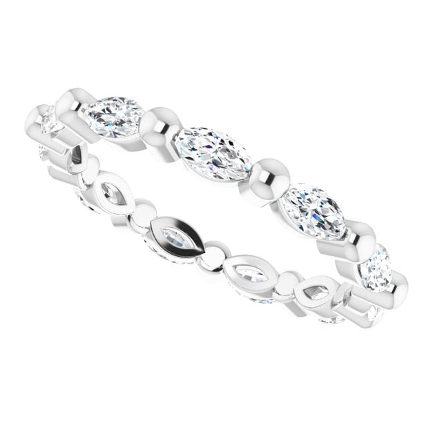 Marquise Cut Diamond Eternity Ring East-West F-G,VS (1.00 Ctw)