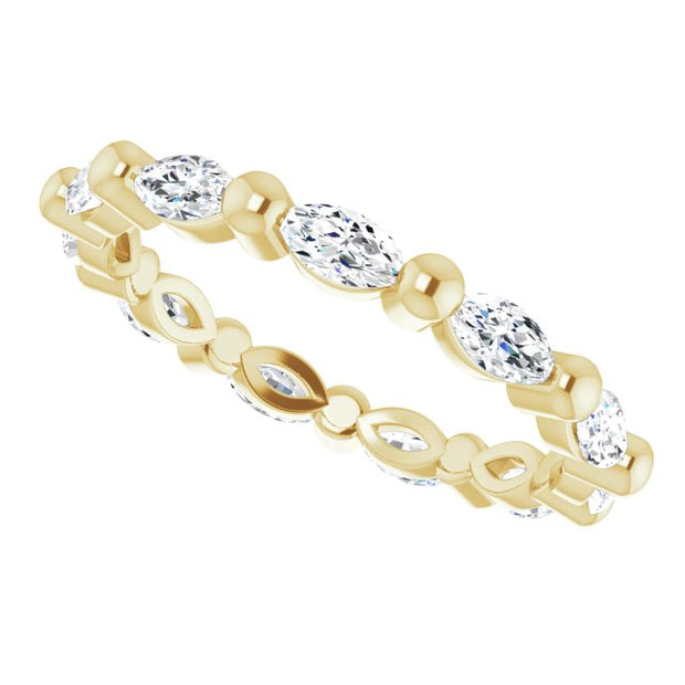 Marquise Cut Diamond Eternity Ring East-West F-G,VS (1.00 Ctw)