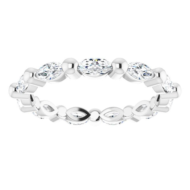 Marquise Cut Diamond Eternity Ring East-West F-G,VS (1.00 Ctw)