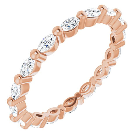 Marquise Cut Diamond Eternity Ring East-West F-G,VS (0.50 Ctw)