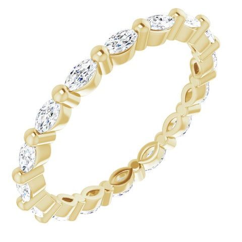 Marquise Cut Diamond Eternity Ring East-West F-G,VS (0.50 Ctw)