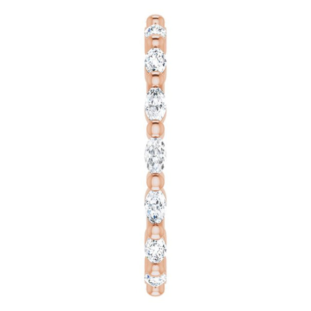 Marquise Cut Diamond Eternity Ring East-West F-G,VS (0.50 Ctw)