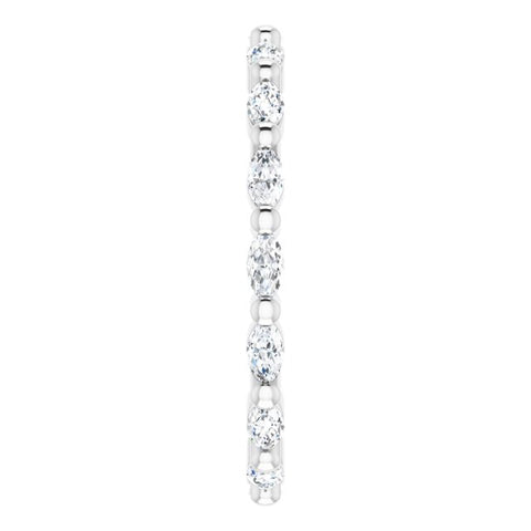 Marquise Cut Diamond Eternity Ring East-West F-G,VS (0.50 Ctw)