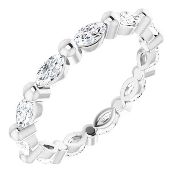 Lab Grown Diamond Marquise Cut Eternity Band East West