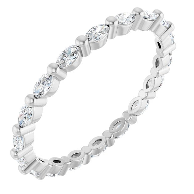 Lab Grown Diamond Marquise Cut Eternity Band East West