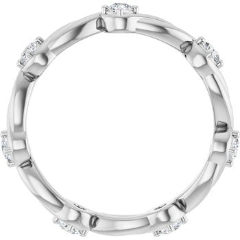 Twist Round Diamond Eternity Band 0.50 ctw