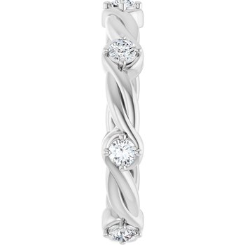 Twist Round Diamond Eternity Band 0.50 ctw