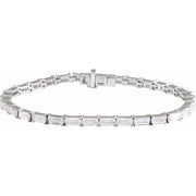 Lab Grown Baguette Cut Tennis Bracelet (6.20 Ctw.)