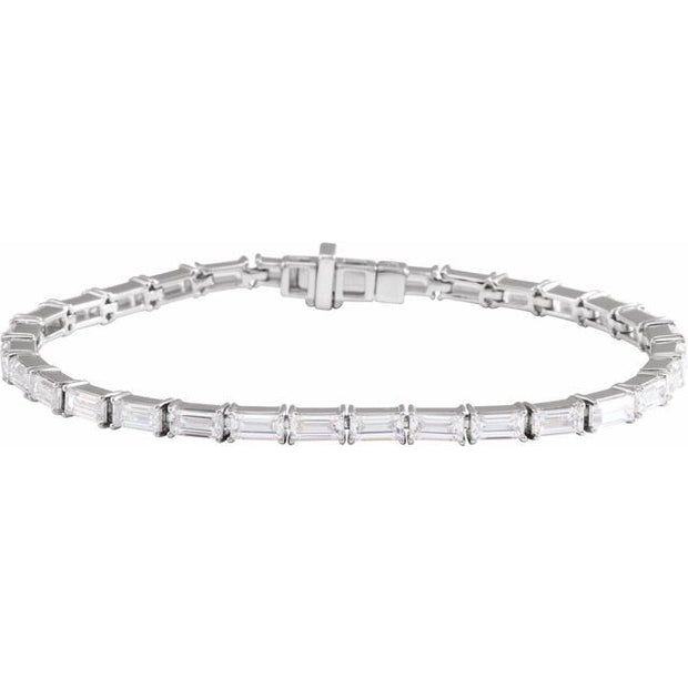 Lab Grown Baguette Cut Tennis Bracelet (6.20 Ctw.)