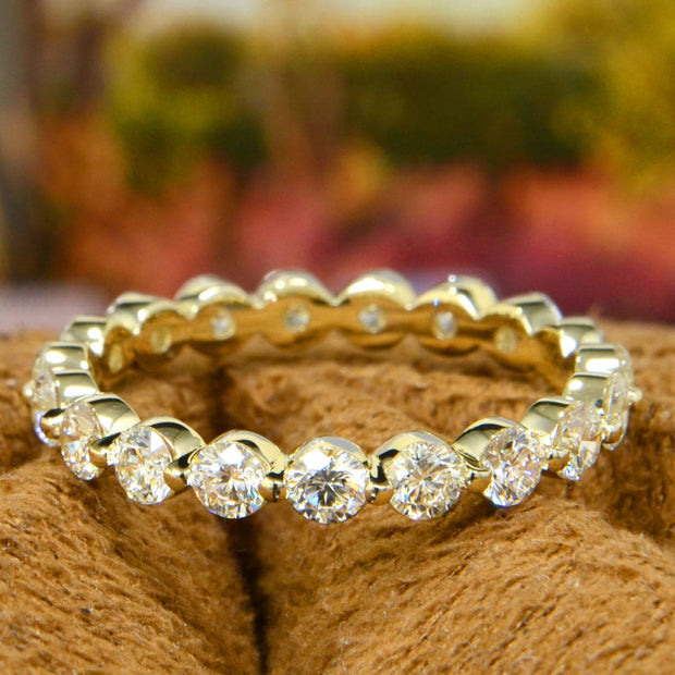 1.50 Carat Floating Diamond Eternity Band