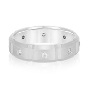 0.50 Ctw. Men's Diamond Ring Bezel Round Cut Band 7mm Width