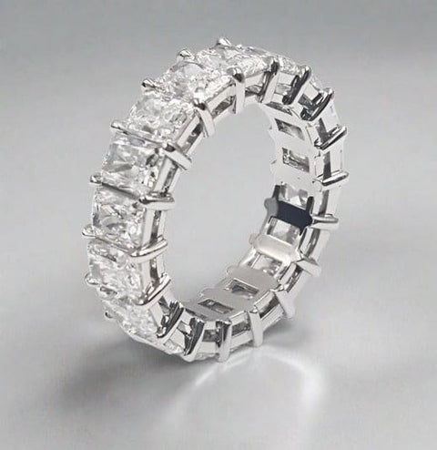 Radiant Cut Eternity Band Lab Grown