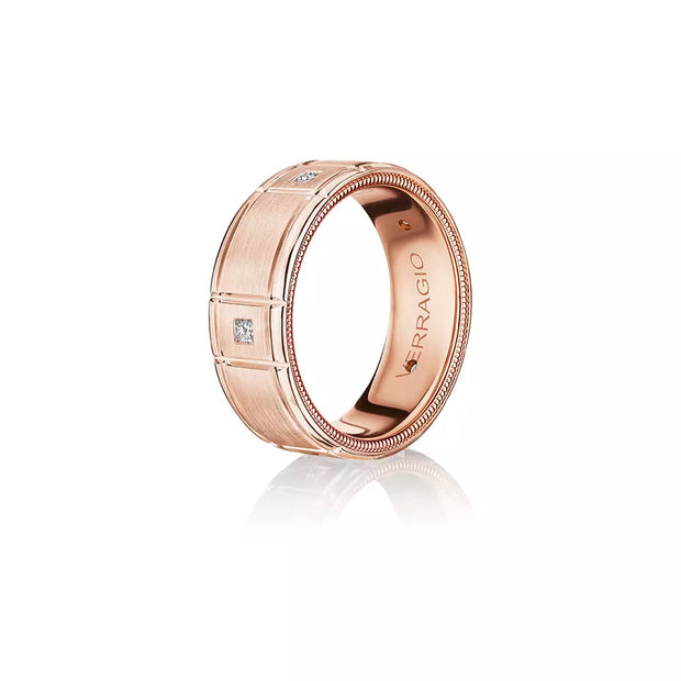 Verragio 8mm Matte Finish Princess Diamond Band VWD-8905