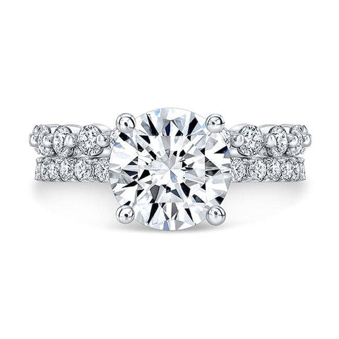 hidden halo engagement ring set