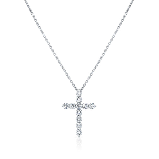 2.20 Ctw Diamond Cross Pendant With Chain