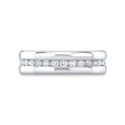 1.00 Ctw. Men's Channel Set Round Cut Diamond Eternity Band 6mm